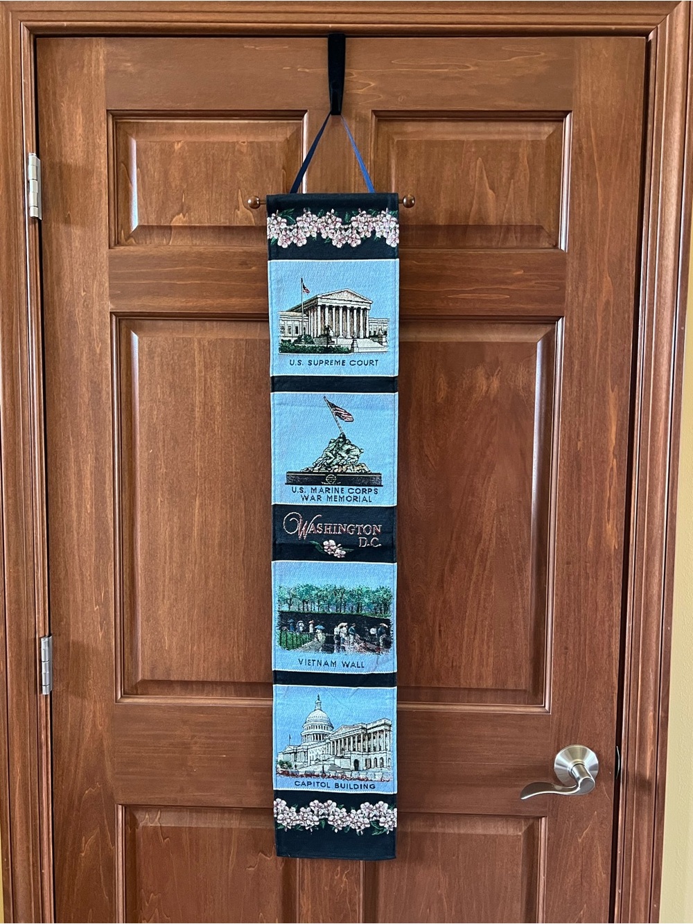 American Vintage Washington D.C. Tapestry Hanging Wall Decor Cottagecore Blue